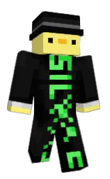 black and cod gray Minecraft skin — Classic model — first worn by MrChaban