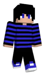 black and persian blue Minecraft skin — Classic model — first worn by Xorffe
