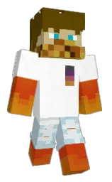AboziX's Minecraft skin wearing the Copper cape