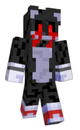 mine shaft and black Minecraft skin — Classic model