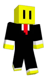 Minecraft-Skin in black und yellow — Modell: Klassisch — zuerst getragen von YayPotato