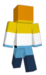corn and white Minecraft skin — Classic model — first worn by a_Cookie_a
