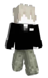 black and limed ash Minecraft skin — Slim model — first worn by LetMeet