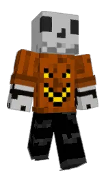 silver and black Minecraft skin — Classic model