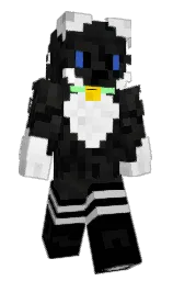black and cod gray Minecraft skin — Slim model