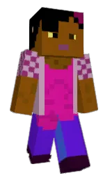 red violet and purple heart Minecraft skin — Classic model — first worn by JheiCyGS
