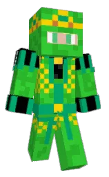 apple and forest green Minecraft skin — Classic model