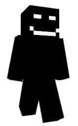 black and white Minecraft skin — Slim model — first worn by thejlord