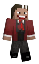 black and dune Minecraft skin — Classic model — first worn by Kx2DK