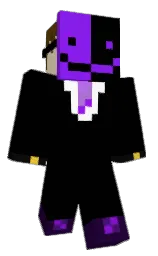 black and purple heart Minecraft skin — Classic model