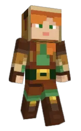 brown derby and piper Minecraft skin — Classic model