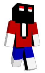 black and white Minecraft skin — Classic model