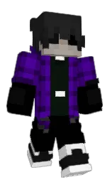 black and pigment indigo Minecraft skin — Classic model — first worn by Rain_365