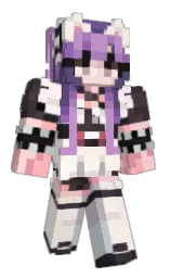 lavender purple and seashell peach Minecraft skin — Classic model — first worn by Shuxra
