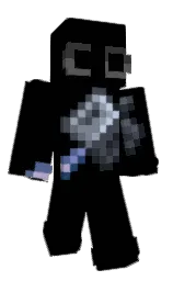 black and mako Minecraft skin — Slim model — first worn by MysticDotJar