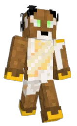 white linen and lightning yellow Minecraft skin — Classic model