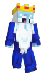 persian blue and white Minecraft skin — Slim model