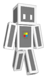white and gray Minecraft skin — Classic model