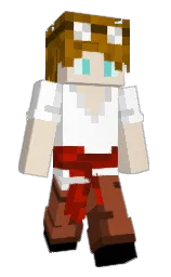 white and parchment Minecraft skin — Slim model — first worn by TheBackyardBoss