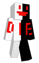 white and black Minecraft skin — Classic model