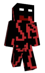 black and tall poppy Minecraft skin — Classic model — first worn by ThatBozo12