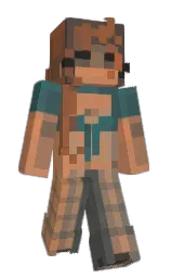 antique brass and potters clay Minecraft skin — Slim model — first worn by Jet2HolidayRP