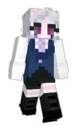 white and woodsmoke Minecraft skin — Slim model