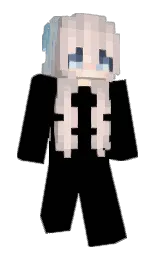 black and silver rust Minecraft skin — Slim model