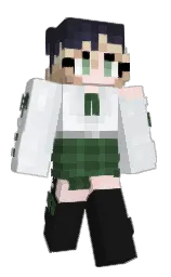cod gray and porcelain Minecraft skin — Slim model — first worn by OhneNyx