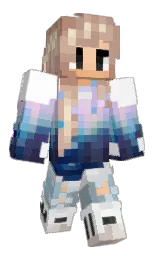 quicksand and white Minecraft skin — Classic model