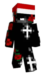 black and guardsman red Minecraft skin — Classic model