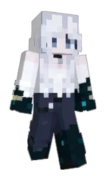 ebony clay and white lilac Minecraft skin — Slim model — first worn by Yandozon