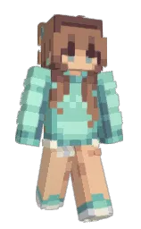 sandal and vista blue Minecraft skin — Classic model — first worn by bigibas123