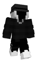 black and cod gray Minecraft skin — Classic model