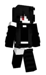 black and cod gray Minecraft skin — Slim model — first worn by isawin