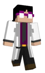 white and black Minecraft skin — Classic model — first worn by Jackflower64