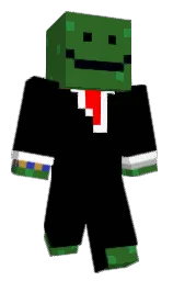 green pea and black Minecraft skin — Classic model — first worn by PiCKL3MAN