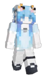 wild sand and rose white Minecraft skin — Slim model — first worn by muo_ran