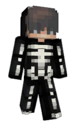black and shark Minecraft skin — Slim model — first worn by lifenetwork