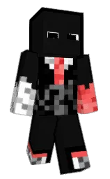 white and black Minecraft skin — Classic model