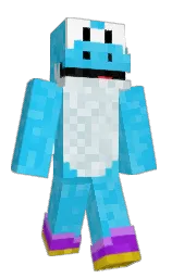 picton blue and black Minecraft skin — Classic model