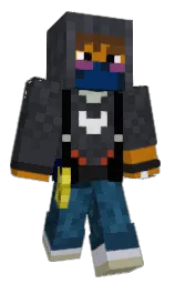 pumpkin skin and black Minecraft skin — Classic model — first worn by WolfBellic03