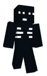 ebony and white Minecraft skin — Classic model