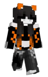 black and cod gray Minecraft skin — Slim model