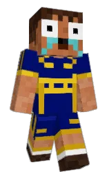 Merentiel's Minecraft skin wearing the Purple Heart cape