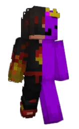 electric violet and purple Minecraft skin — Classic model