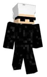 black and white Minecraft skin — Classic model