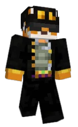 black and cod gray Minecraft skin — Classic model