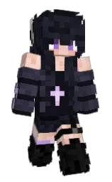 woodsmoke and steel gray Minecraft skin — Slim model — first worn by FanaticWave5960