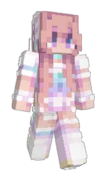 carousel pink and white Minecraft skin — Slim model — first worn by Qeexii